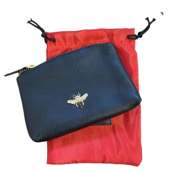 Mala Leather Mason Bee Collection Leather Coin & Card Purse