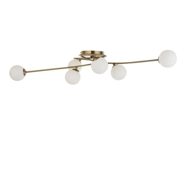 Pagazzi Lighting Jaymie 6-Light Antique Brass Semi-Flush Ceiling Light
