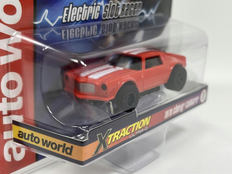 Auto World Slot Cars 1970 Chevy Camaro Red X Traction Flame Throwers HO Scale SC366-1