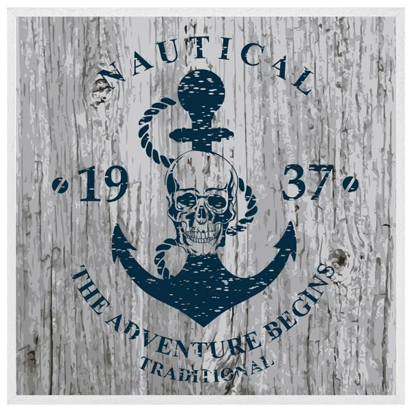 Benjamin Tate Design Anchor print on wood (picture Frame)