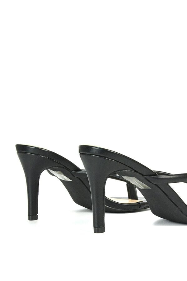 XY LONDON Stiletto High Heel Mules With Thong Strap