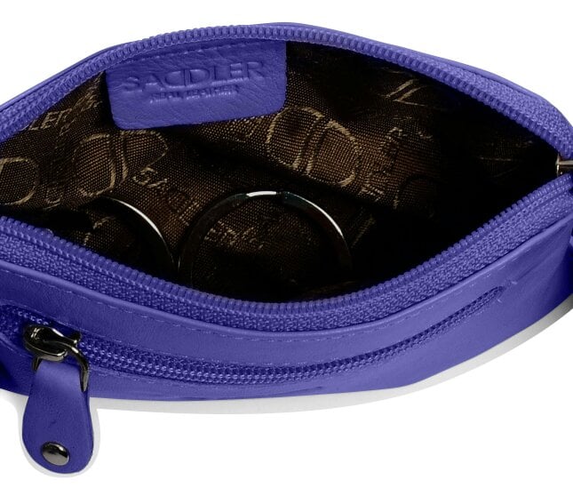 SADDLER Compact Leather Coin & Card Purse "Ellie" – Handmade by Saddler | RFID Protected & Gift Boxed | With Front Zip Pocket & Key Holder