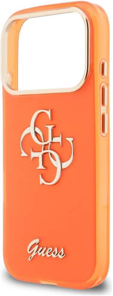 Guess IML 4G Script Metal Logo Case with MagSafe for iPhone 17 Pro 6.3" Orange  - GUHMP17L5HC4MLSO