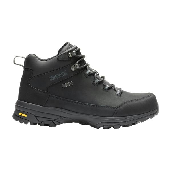 Regatta Mens Burrell Leather Walking Boots - Black - 