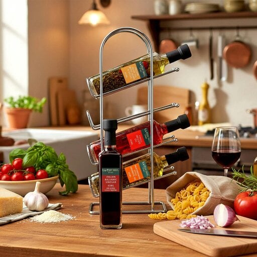 Flavoured Oil and Balsamic Gift Set in Rack