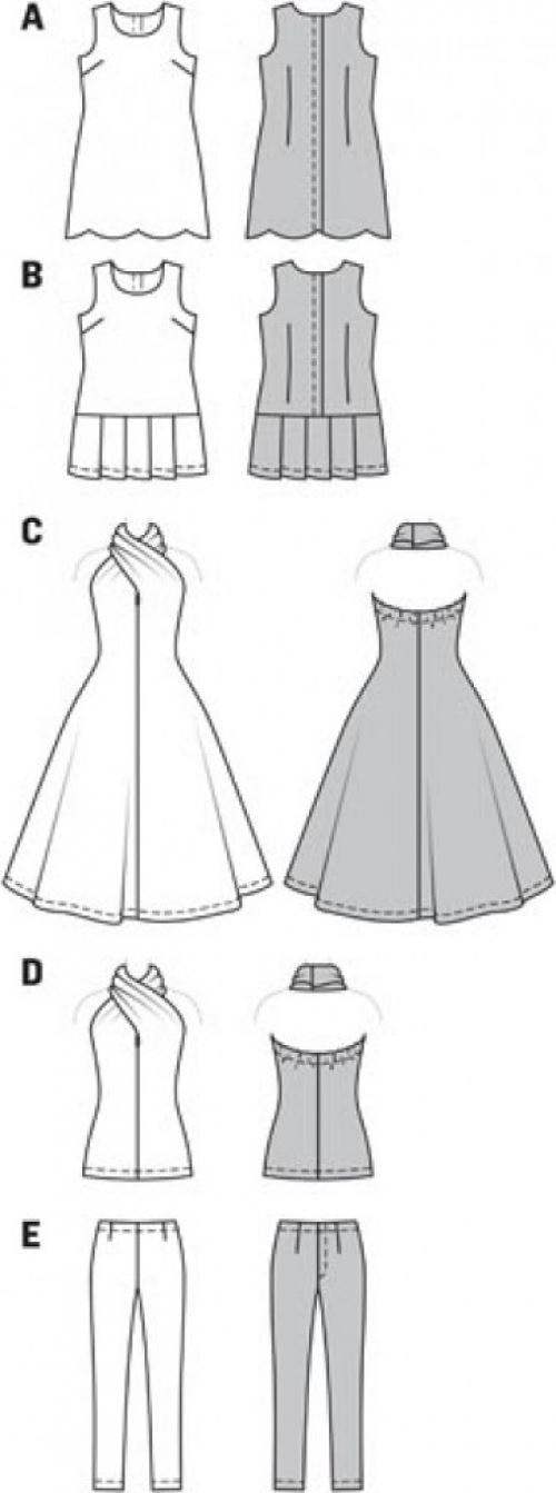 Burda Sewing Pattern 6960 Doll Clothes , Fits Barbie Style Doll - Easy