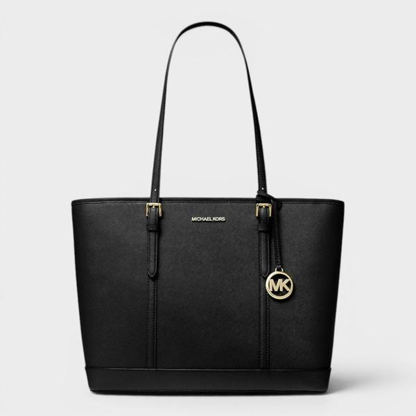 Michael Kors Jet Set Travel Large Saffiano Leather Tote Bag Black