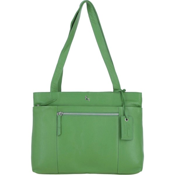 'Newport' Real Leather Multi-Pocket Shoulder Bag: newport