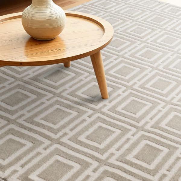 Hanse Home Shortpile Howlite Cream Rug – Modern Geometric