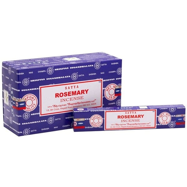 Serano Set of 12 Packets of Rosemary Incense Sticks by Satya
