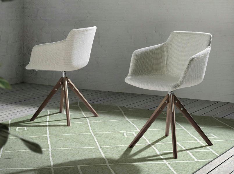 Angel Cerdá Beige Fabric Swivel Chair 4059