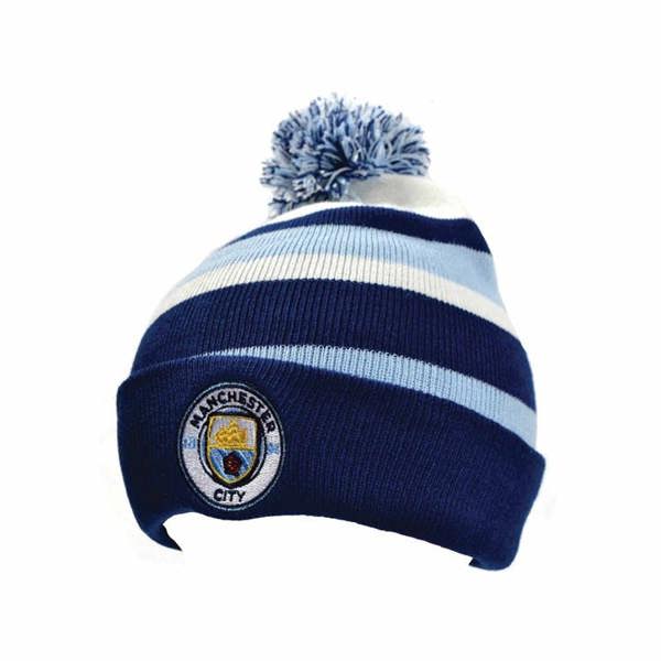 Manchester City FC Bobble Hat, Clothing Accessories, Sports, Gift