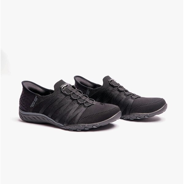 Skechers 100593/BBK BREATHE-EASY - ROLL-WITH-ME Casual Shoes Casual Shoes   in  Black