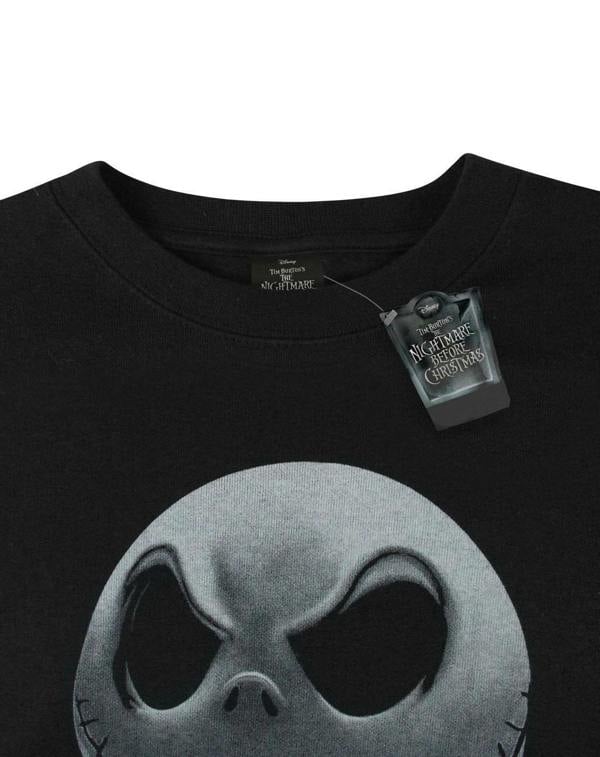 Disney The Nightmare Before Christmas Womens Black Jack Skellington Christmas Jumper
