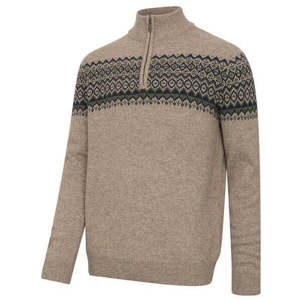 Hoggs of Fife Colonsay Fair Isle 1/4 Zip Pullover