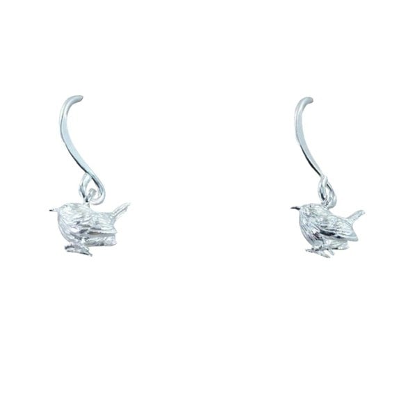 Sterling Silver Wren Drop Earrings - Reeves & Reeves