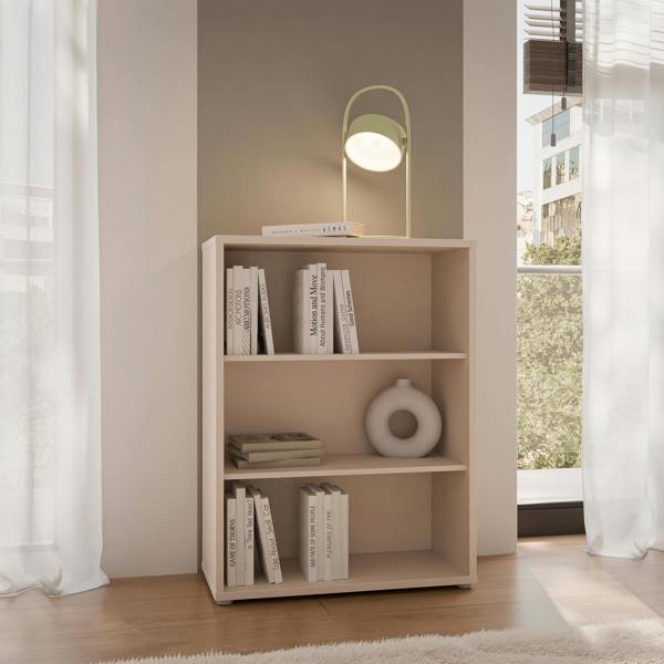 Furniture To Go Alice Springs Low Wide Bookcase with Open Shelving in Sand