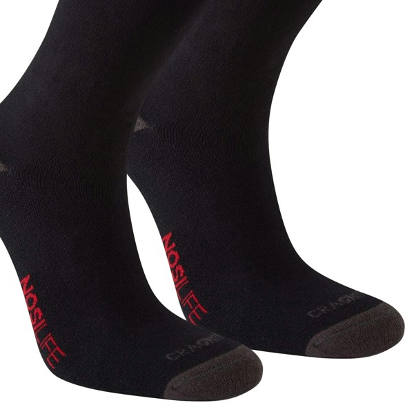 Craghoppers Unisex Adult Insect Repellent Socks (Pack of 2) - Black/Dark Lead