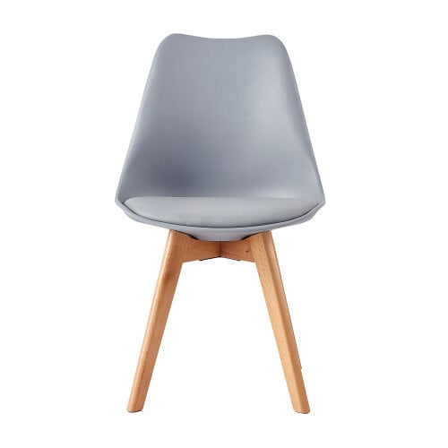 Set of 4 Dining Chairs with Solid Wooden Legs and Seat Cushion Pads Eva