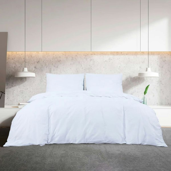 Berkfield Duvet Cover Set White 200x200 cm Light-weight Microfiber