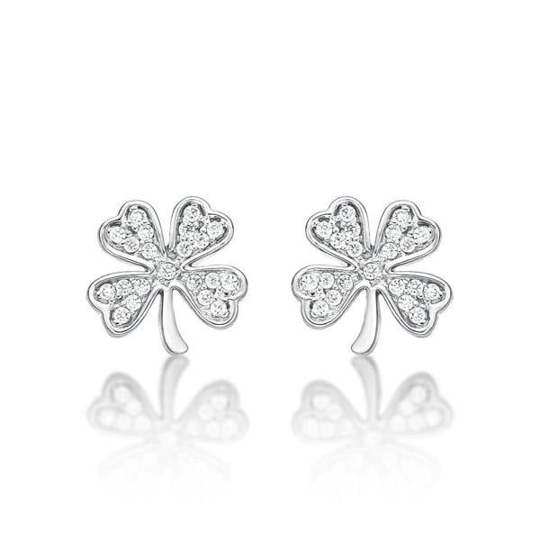 925 Sterling Silver 4 Leaf Clover Stud Earrings for Women - namana.london