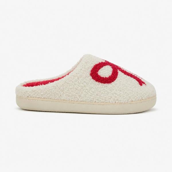 Jo & Joe BOW Slippers Mule Slippers   in  Cream