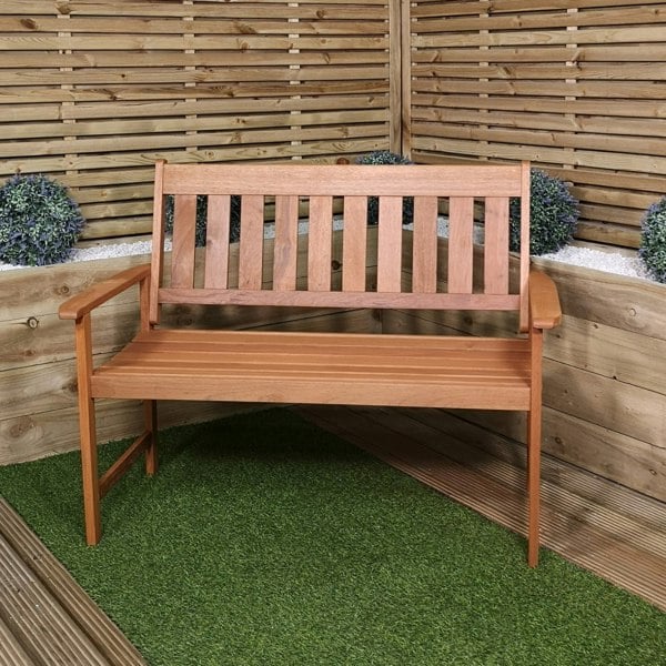 Samuel Alexander Cartmel 2 Seater Outdoor Wooden Garden Patio Bench