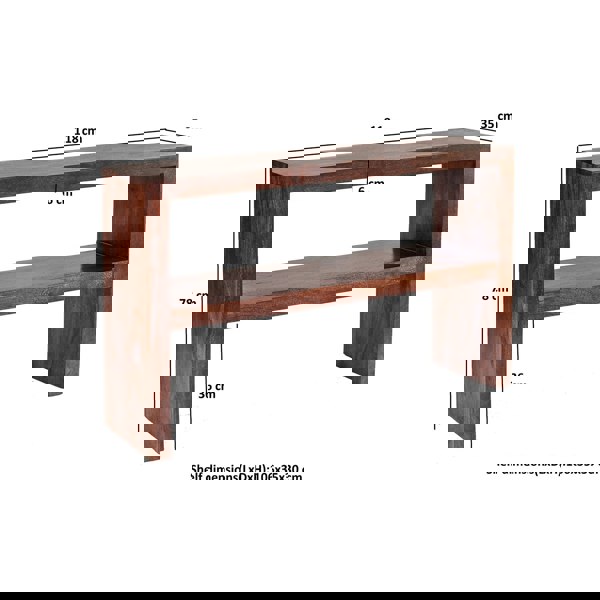 IH Design Maxen Mango Console Table with Shelf