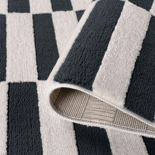 Loft Striped Blue Rug Cozy Feel, Fade-resistant.
