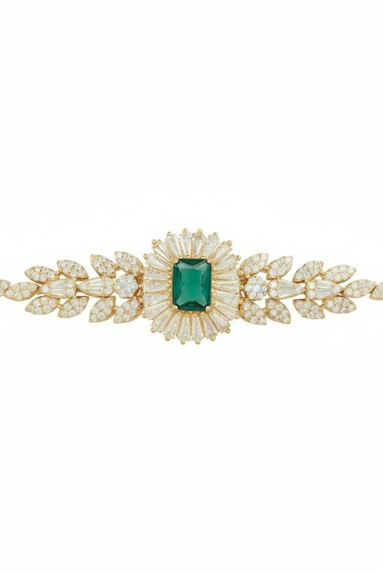 Latelita Countess Gemstone Bracelet Emerald Gold