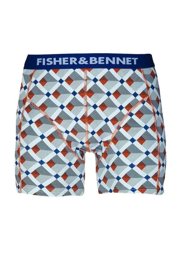 Mens Three Pack Square Multi-Coloured Boxer Shorts