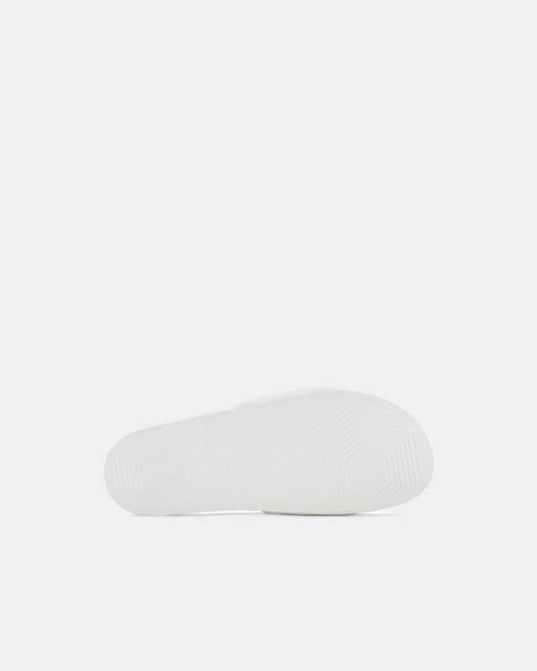 Armani Exchange Mens A|X Logo Sliders - Optical White/Black K488 - CHO - Designer Mens Slides