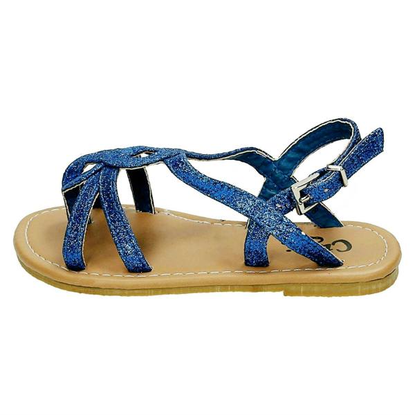 Cutie Girls Cutie Woven Glitter Toe Post Sandals