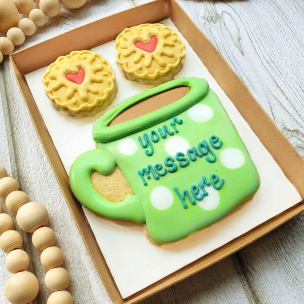 The Cookie Collaboration Personalised Tea & Biscuits Cookie LETTERBOX GIFT