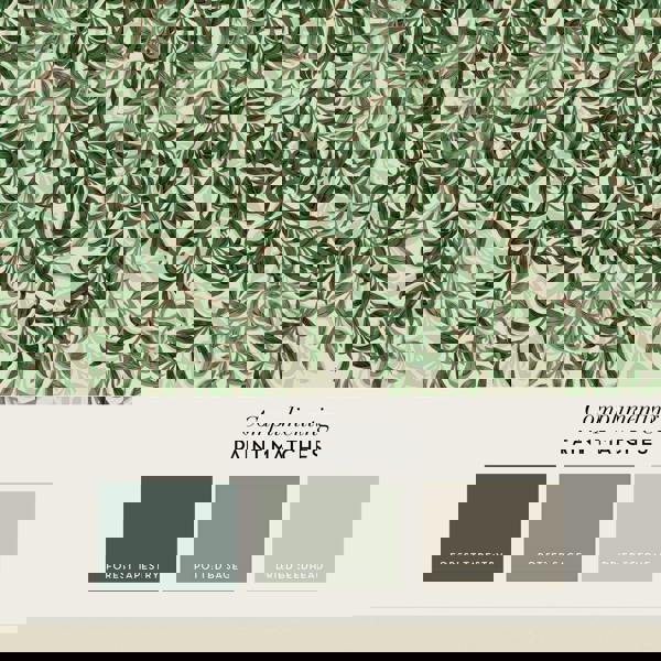 William Morris At Home Willow Bough Fixed Size Mural | Green