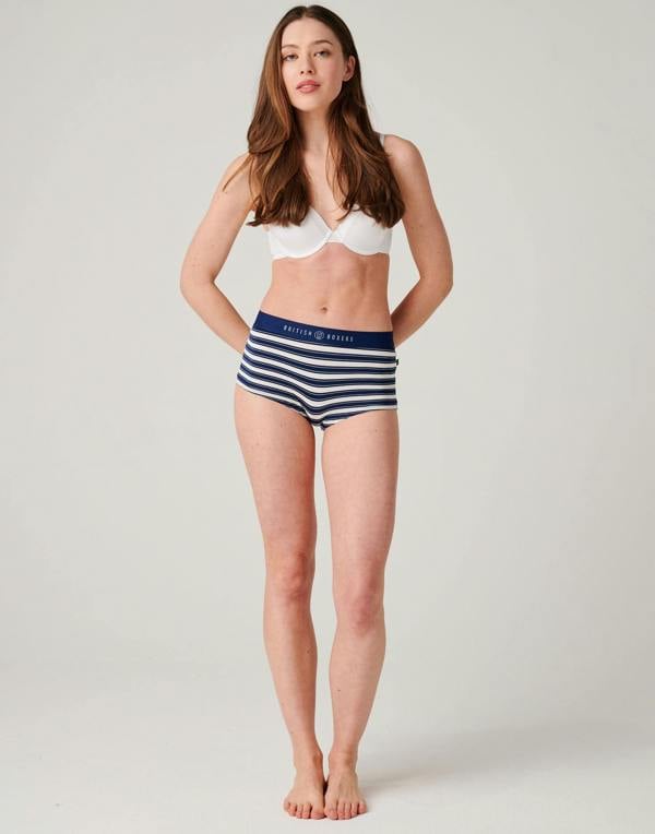 British Boxers Multipack 4 Pairs of Women's Bamboo Hipster Boxer Briefs – On The Pier