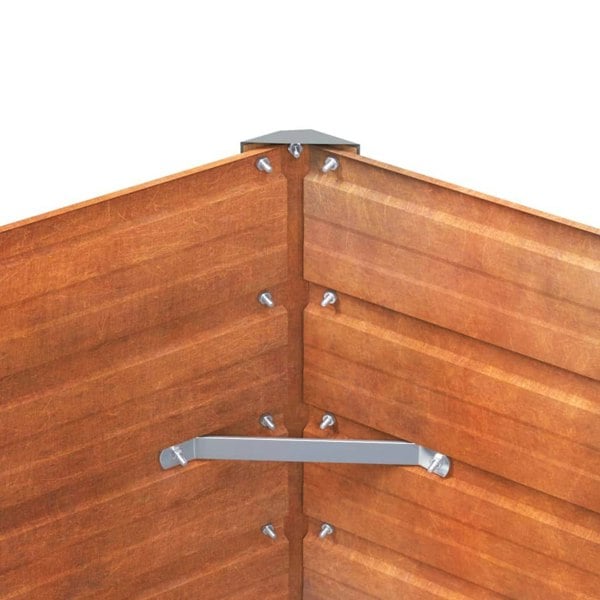 Berkfield Garden Raised Bed Rusty 129x129x45 cm Corten Steel