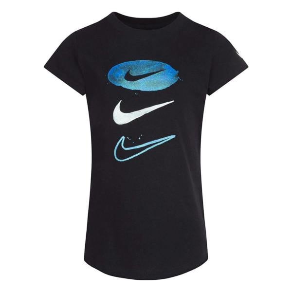 Nike Girls Summer Daze Pill Swoosh T-Shirt - Black