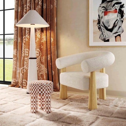 Furniture Edit Spara Cream Boucle Accent Chair