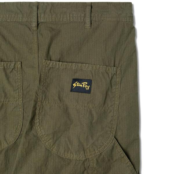 Close-up of rear waist on Stan Ray 80s Painter Pant for Men in Olive Ripstop