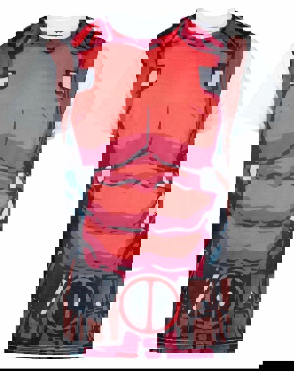 Marvel Mens Red Deadpool Short Sleeved T-Shirt