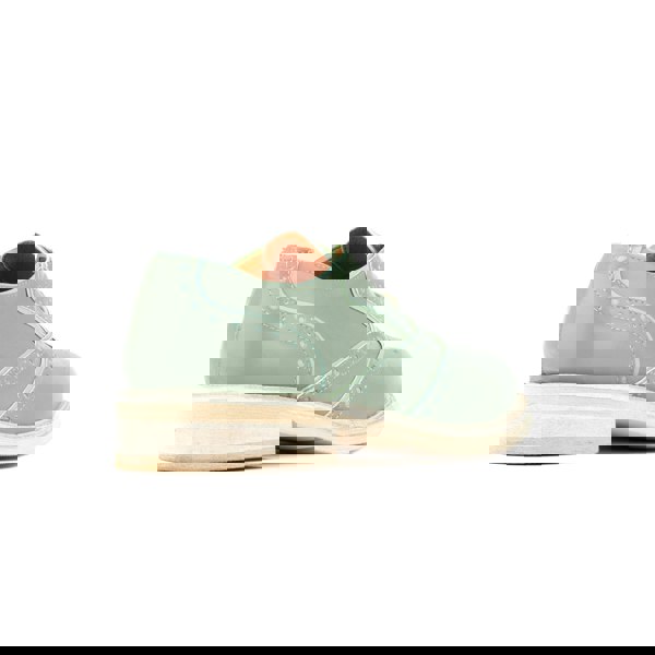 Embassy London Brick Lane - Green - Women's contrast leather lace-up brogue