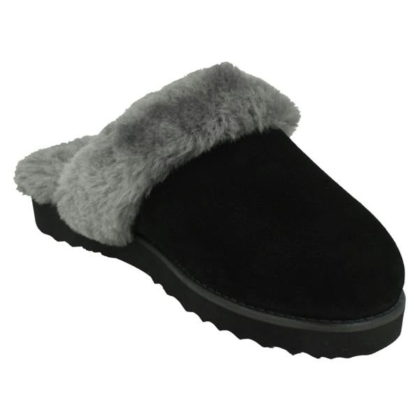 Spot On Ladies Spot On Suede Mule Slippers  X2125