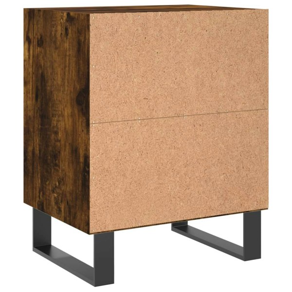 Berkfield Bedside Cabinets 2 pcs Smoked Oak 40x30x50 cm Engineered Wood