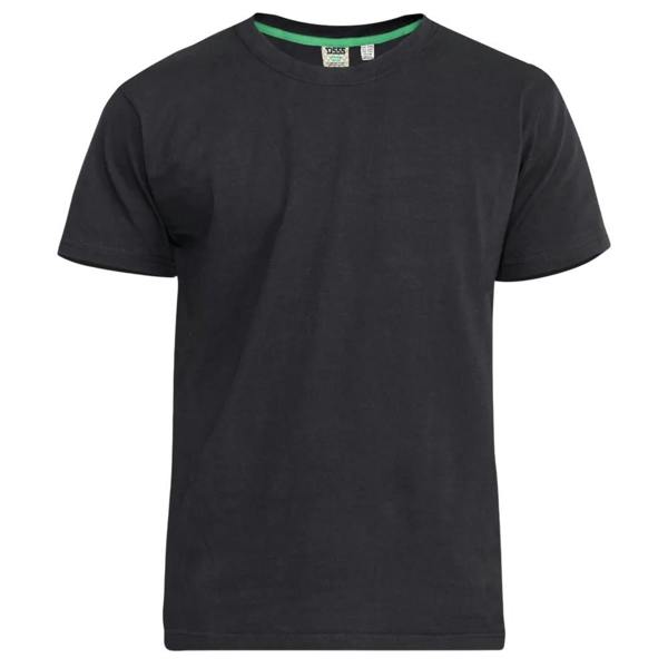 Duke Mens Smartly Combed Cotton Kingsize T-Shirt (Pack of 5) - Black - 