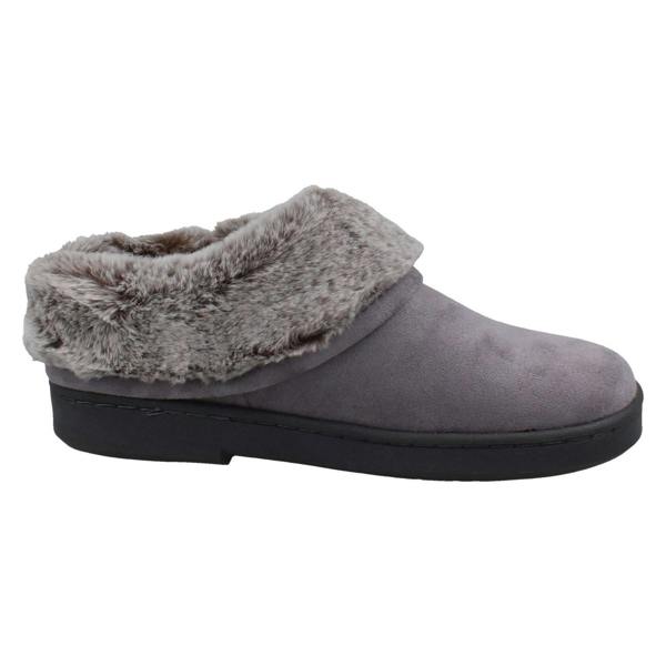 Clarks Ladies Clarks Warm Lined Slippers With Faux Fur Evelyn Mule