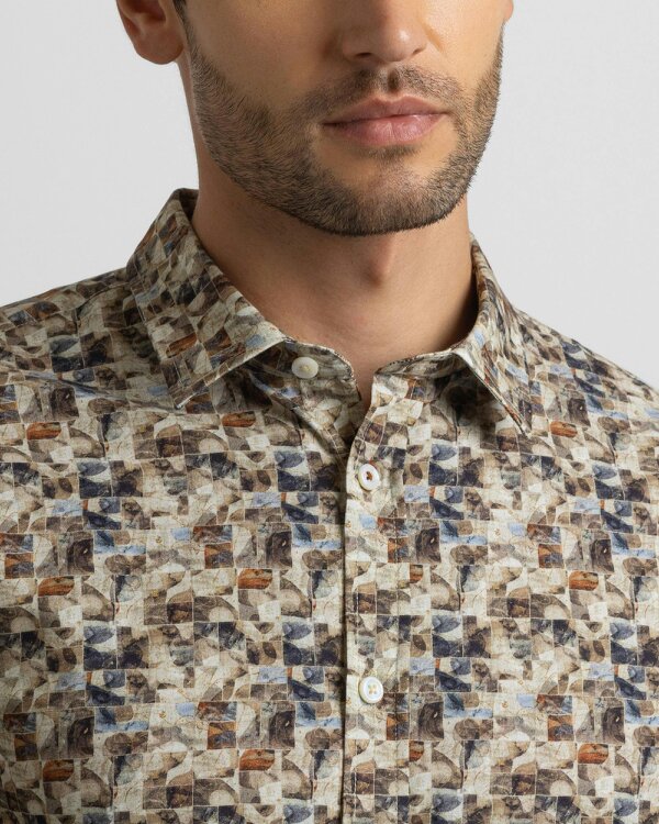 Steel & Jelly Limited Edition Stone Abstract Slim Fit Shirt