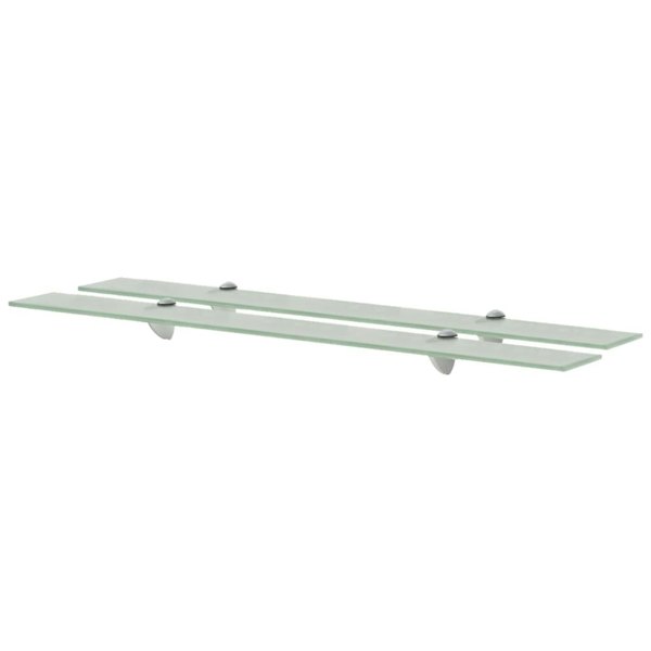 Berkfield Floating Shelves 2 pcs Glass 90x10 cm 8 mm