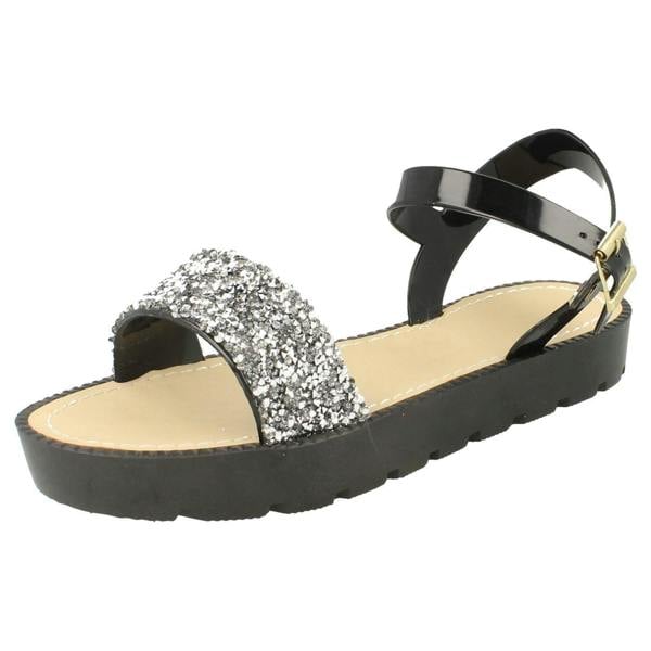 Savannah Ladies Savannah Flatform Glitter Sandal