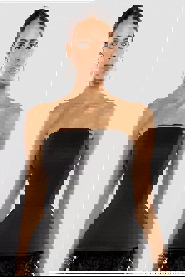 Scuba Boobtube Peplum Hem Corset T233